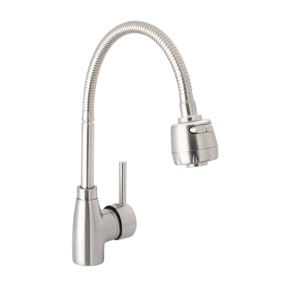 Monomando para fregadero con cuello flexible satin TUBIG