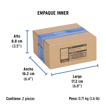 Salida de tina con desviador satin FOSET TUBIG