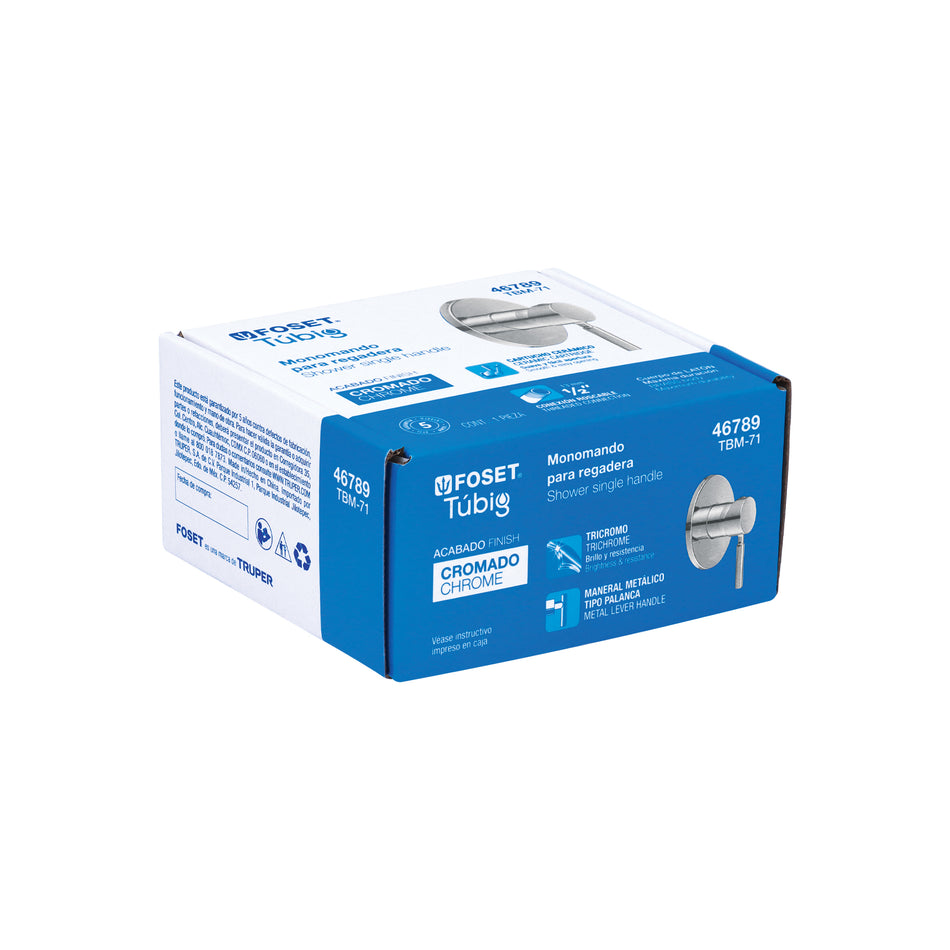 Monomando para regadera TUBIG cromo