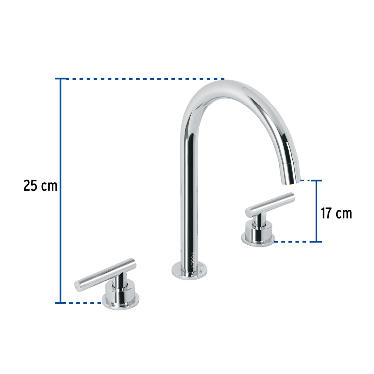 Mezcladora p/lavabotaladros separadospalanca TUBIG cromo