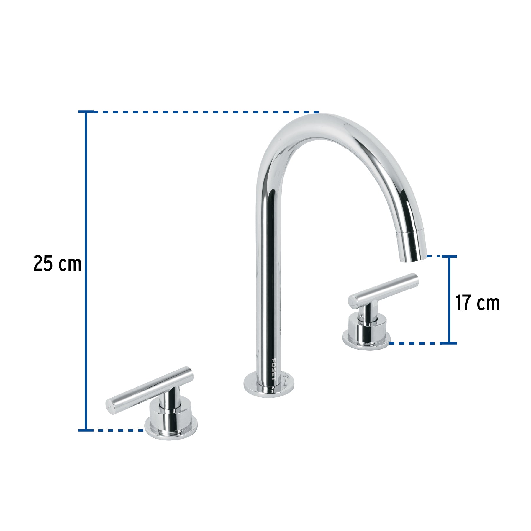 Mezcladora p/lavabotaladros separadospalanca TUBIG cromo