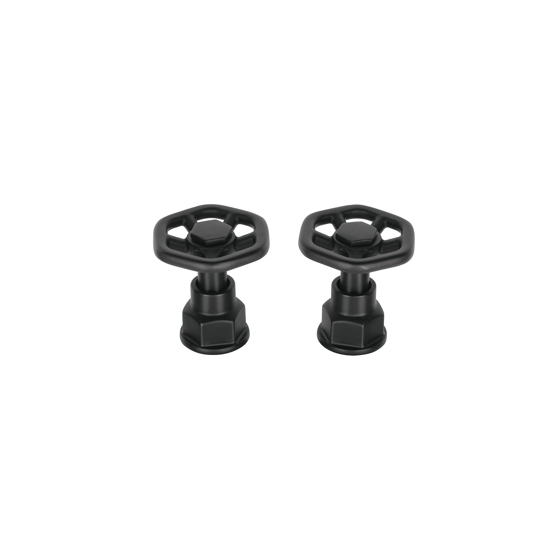 Juego de 2 manerales para mezcladora, volante, negro, TÚBIG negro
