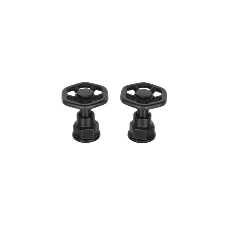 Juego de 2 manerales para mezcladora, volante, negro, TÚBIG negro