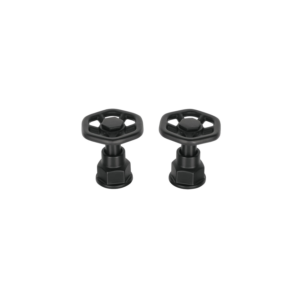 Juego de 2 manerales para mezcladora, volante, negro, TÚBIG negro