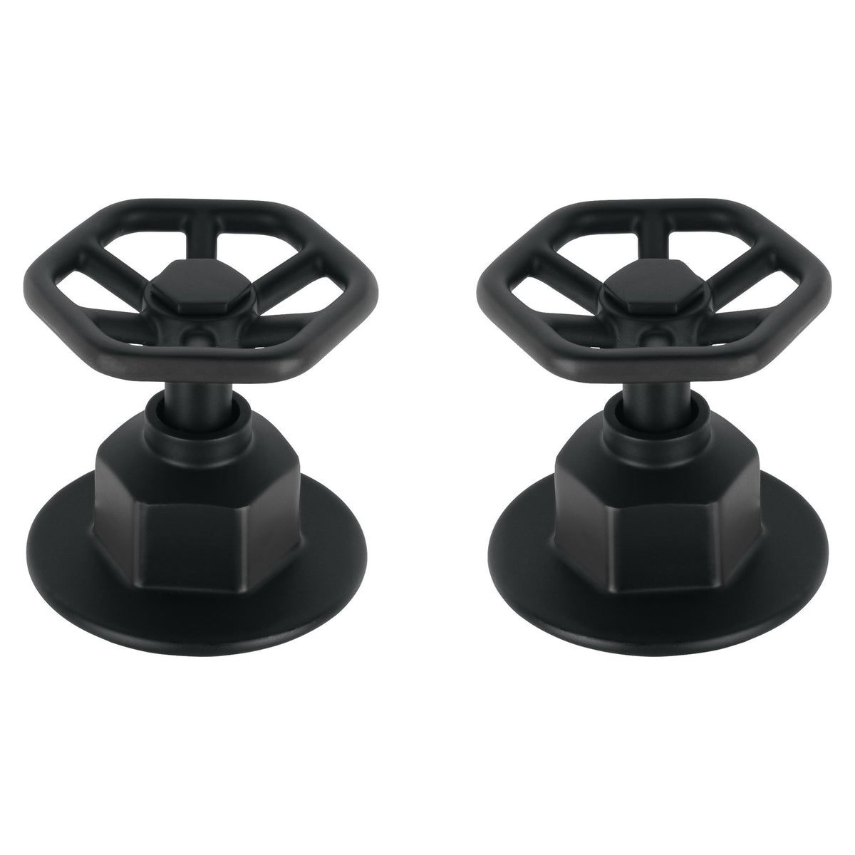 Juego de 2 manerales para regadera volante TUBIG negro