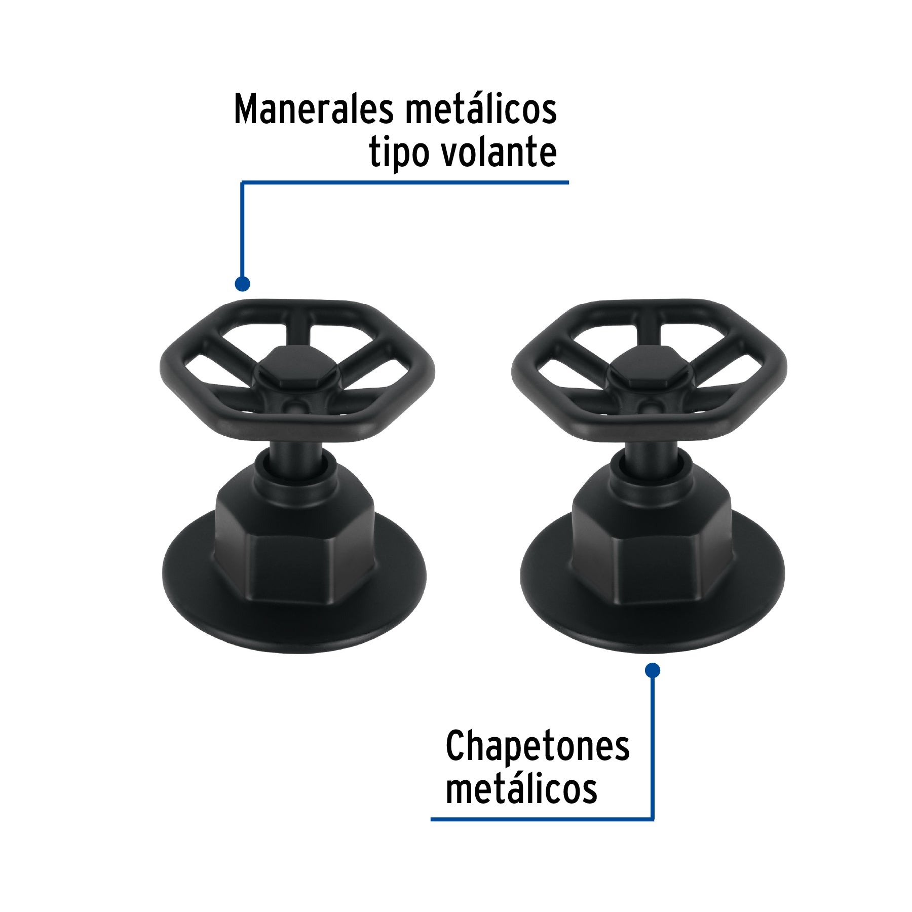 Juego de 2 manerales para regadera volante TUBIG negro