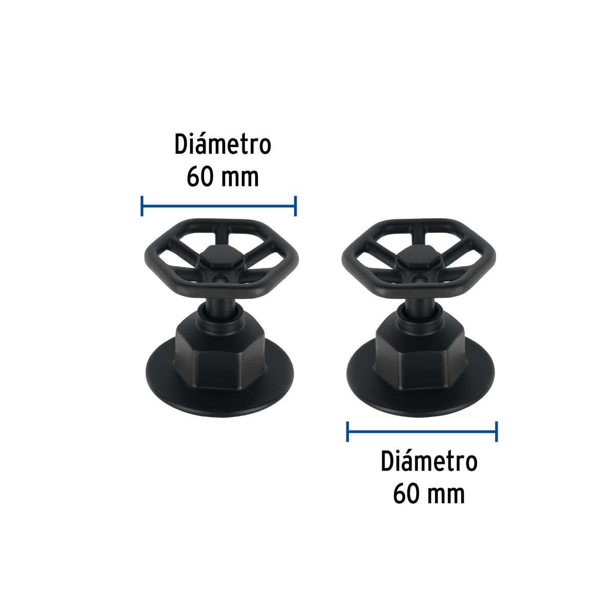Juego de 2 manerales para regadera volante TUBIG negro