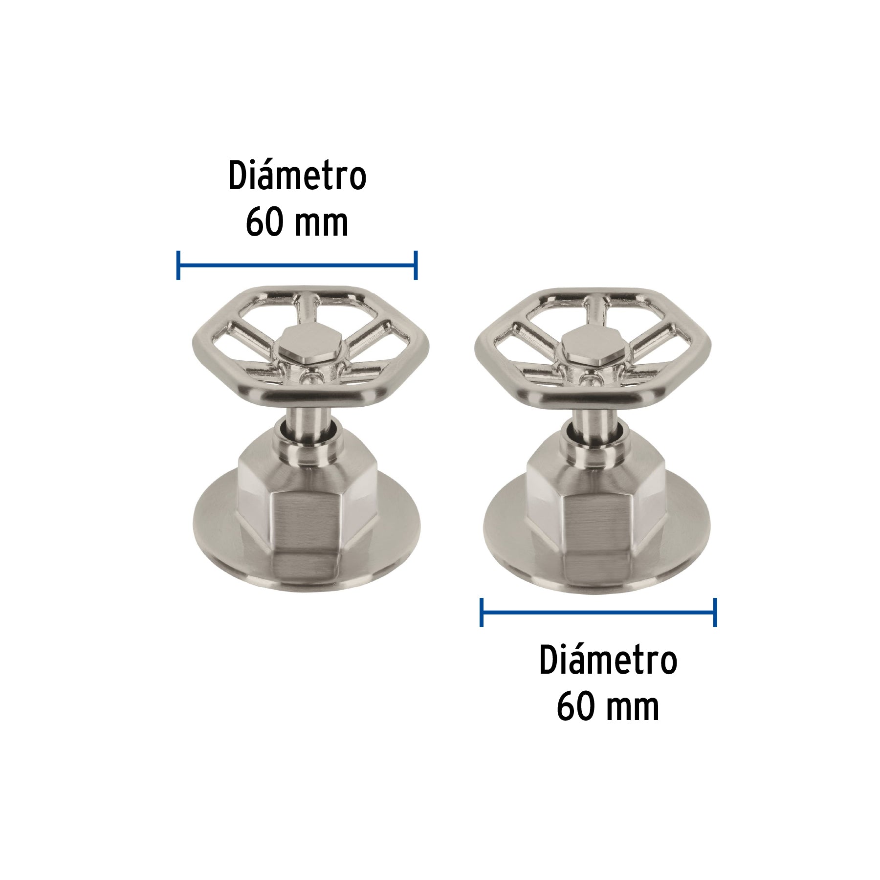 Juego de 2 manerales para regadera volante satin TUBIG