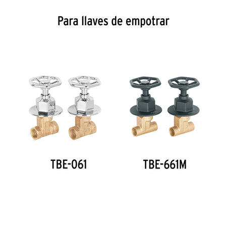 Juego de 2 manerales para regadera volante TUBIG cromo