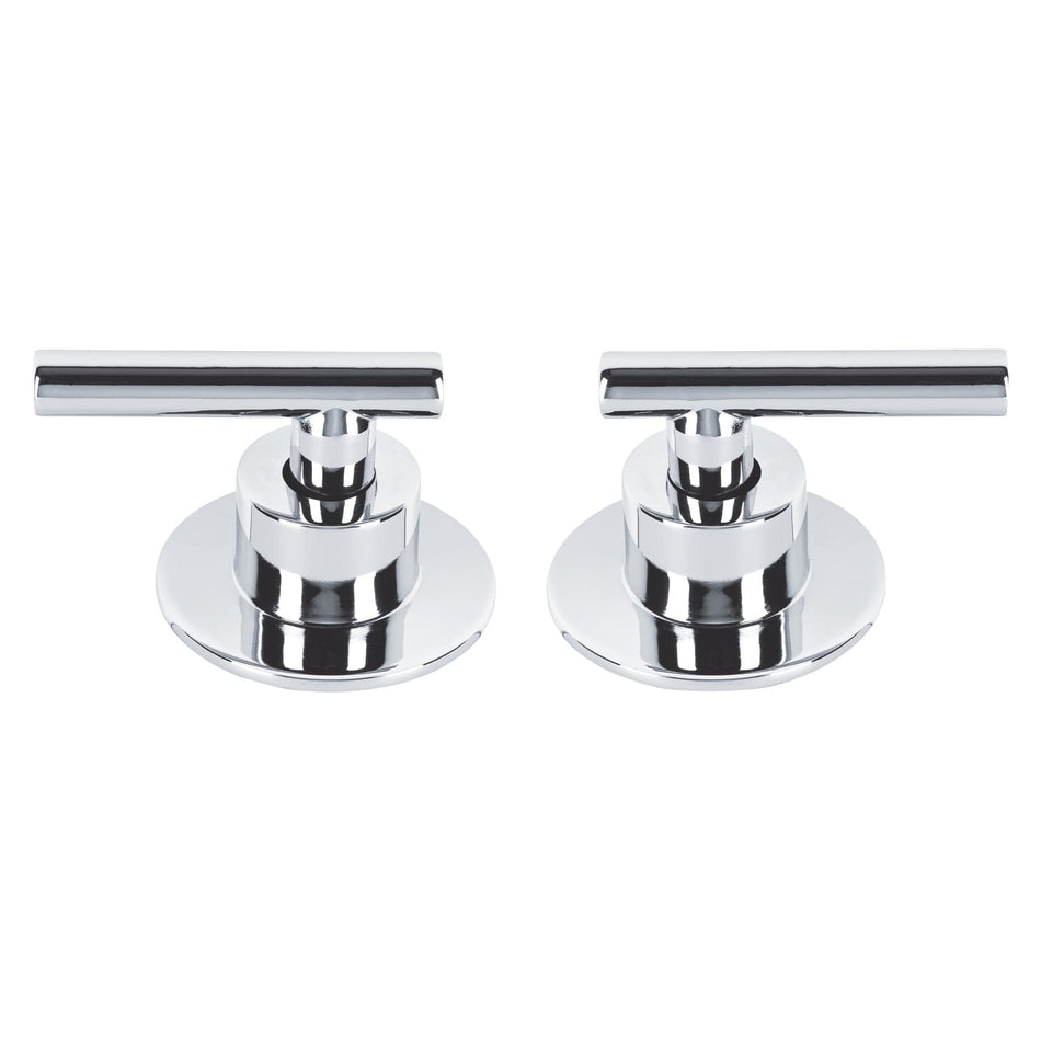 Juego de 2 manerales para regadera palanca TUBIG cromo