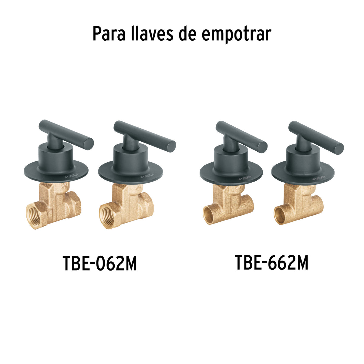 Juego de 2 manerales para regadera palanca TUBIG negro