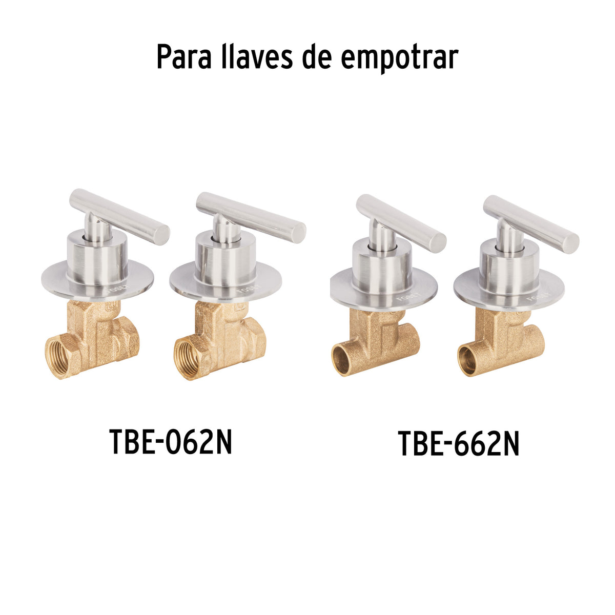 Juego de 2 manerales para regadera palanca satin TUBIG