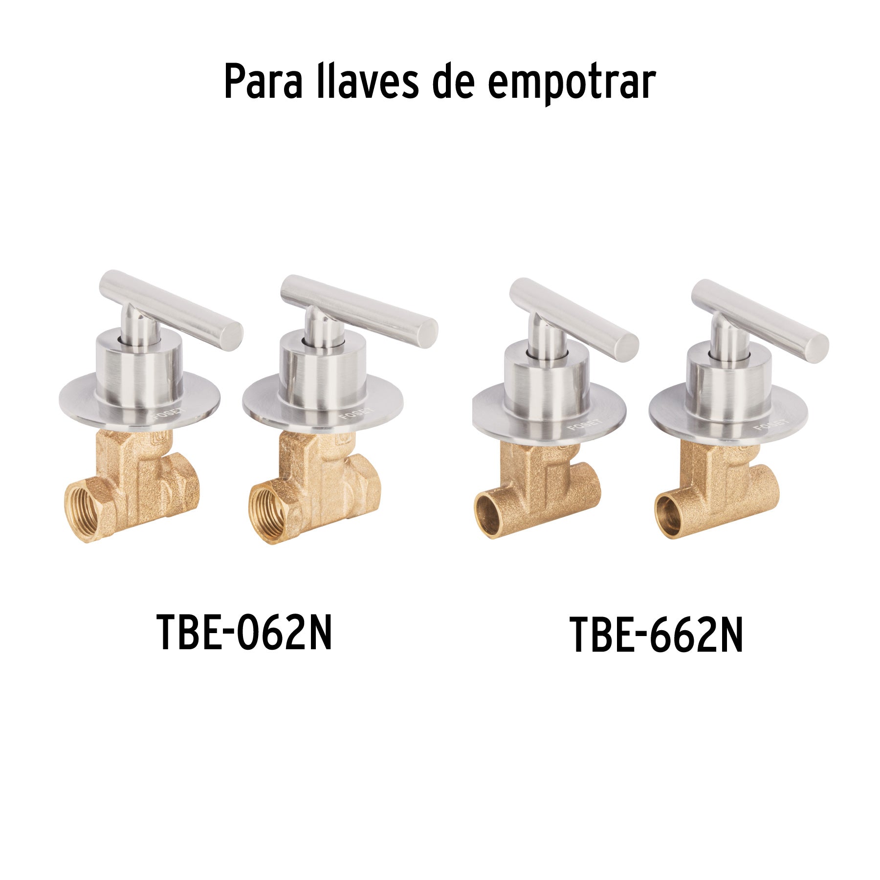Juego de 2 manerales para regadera palanca satin TUBIG