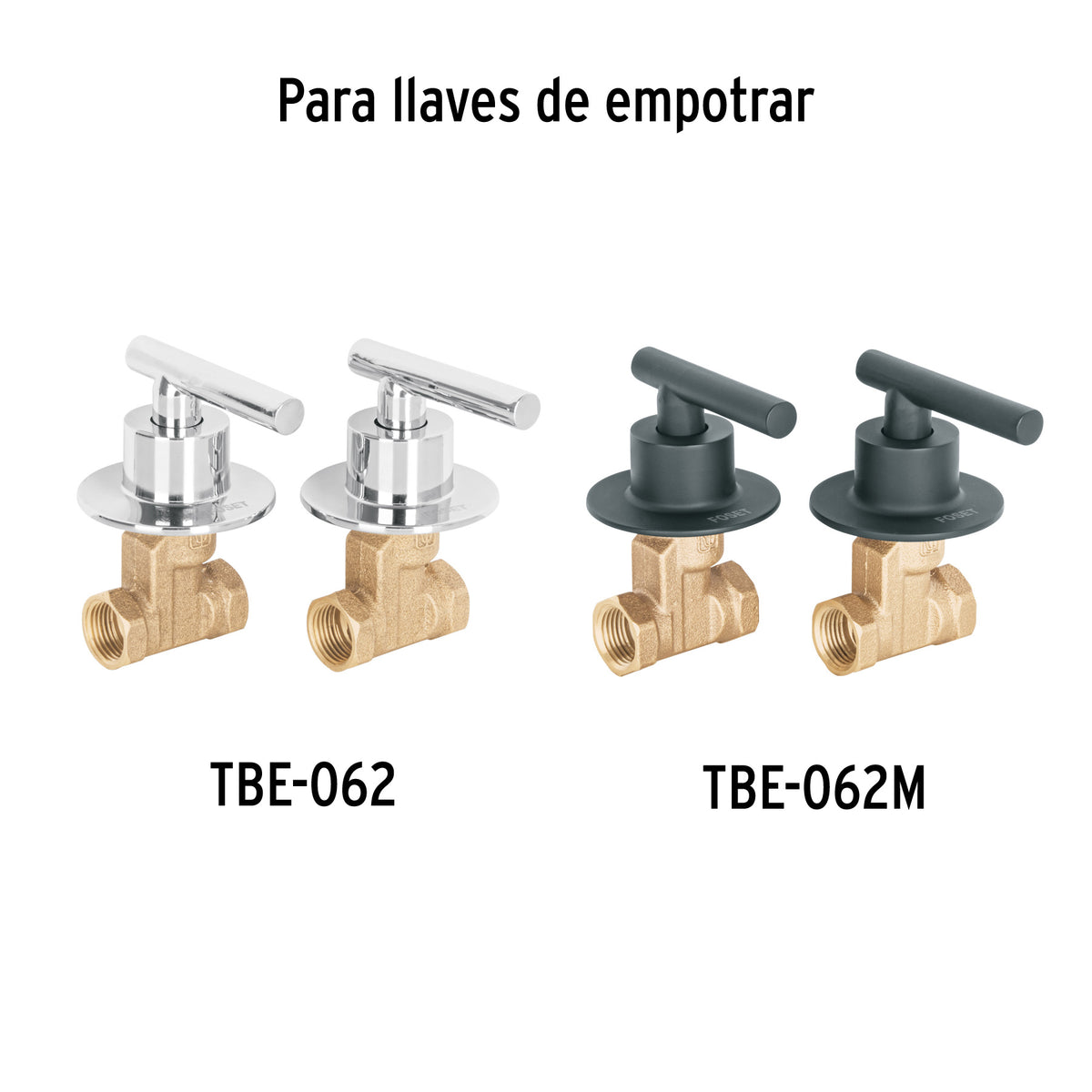 Juego de 2 manerales para regadera palanca TUBIG cromo