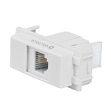 Toma de teléfono, línea Italiana, color blanco, Volteck blanco