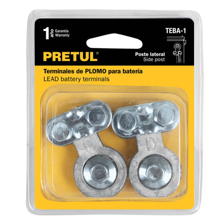 Blister 2 terminales p/bateria plomo poste lateral Pretul