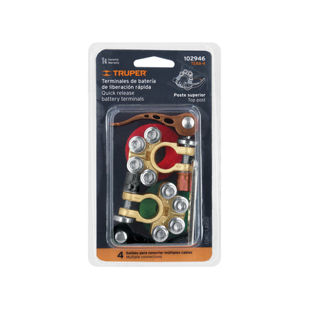Blister 2 terminales p/bateria desconexion rapida Truper