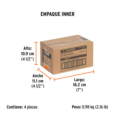 Blister 2 terminales p/bateria desconexion rapida Truper