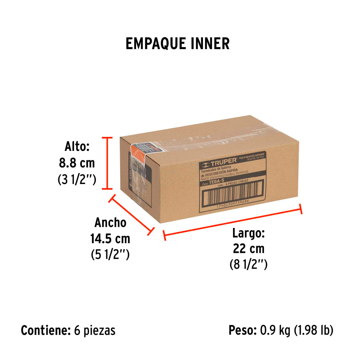 Terminal p/bateria con interruptor switch Truper