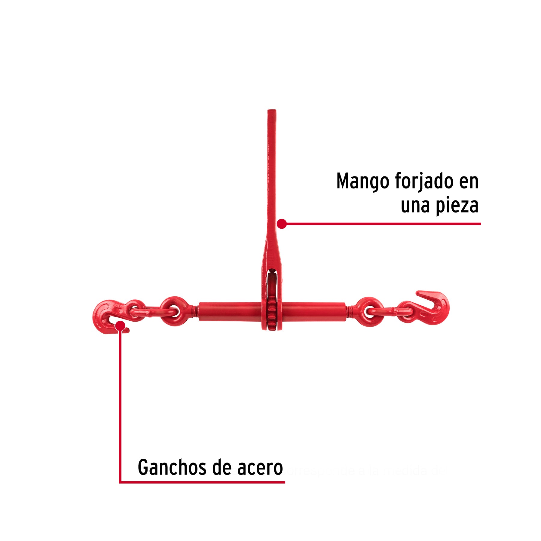 Tensor de cadena con matraca, 1/4' - 5/16', FIERO