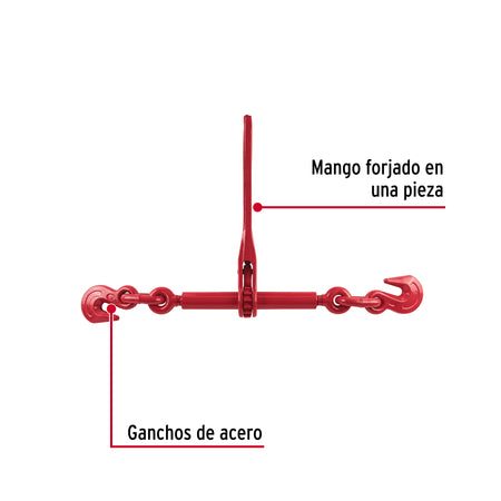 Tensor de cadena con matraca, 3/8' - 1/2', FIERO