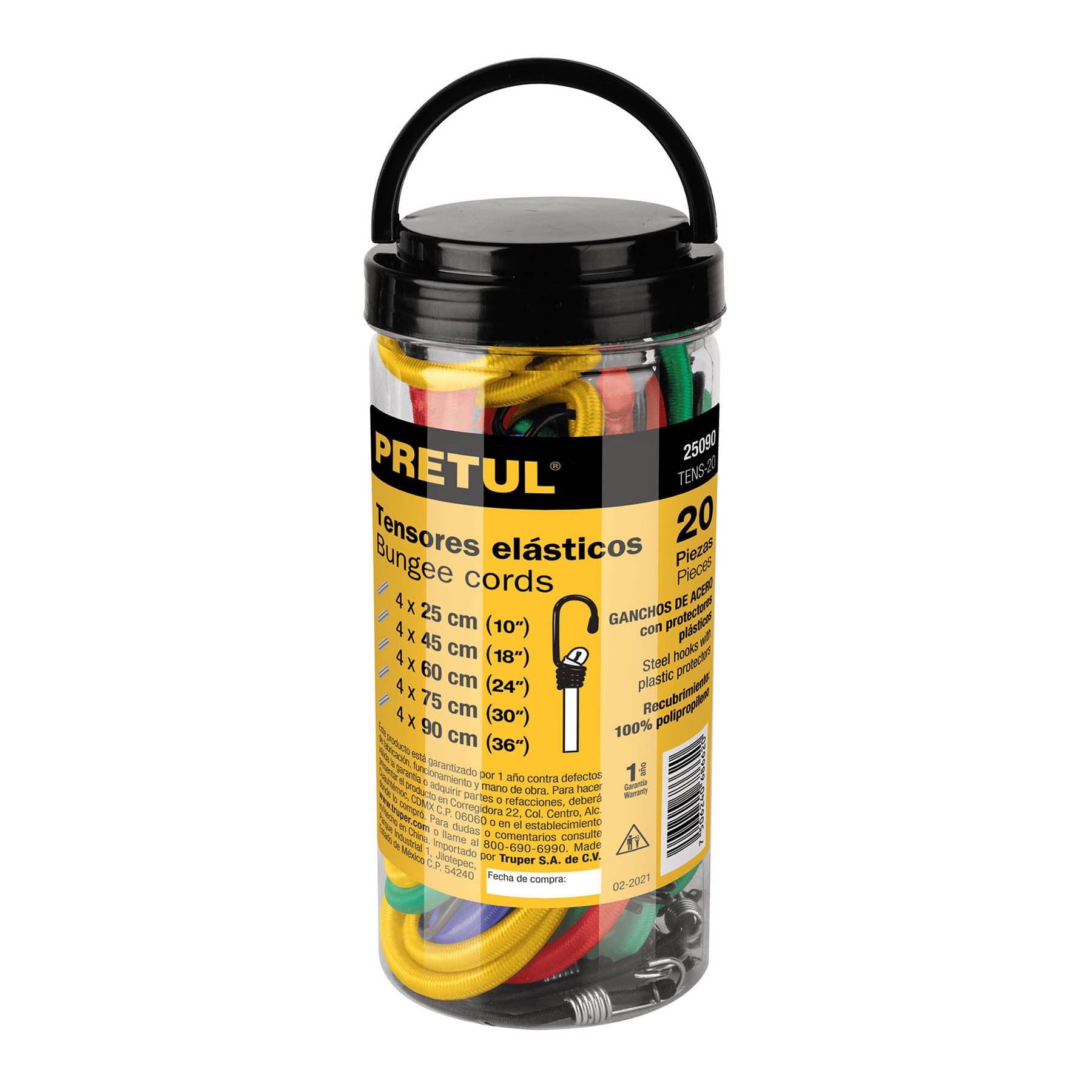 Juego de 20 tensores elasticos Pretul