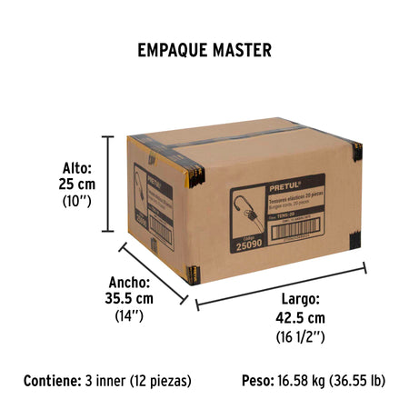 Juego de 20 tensores elasticos Pretul