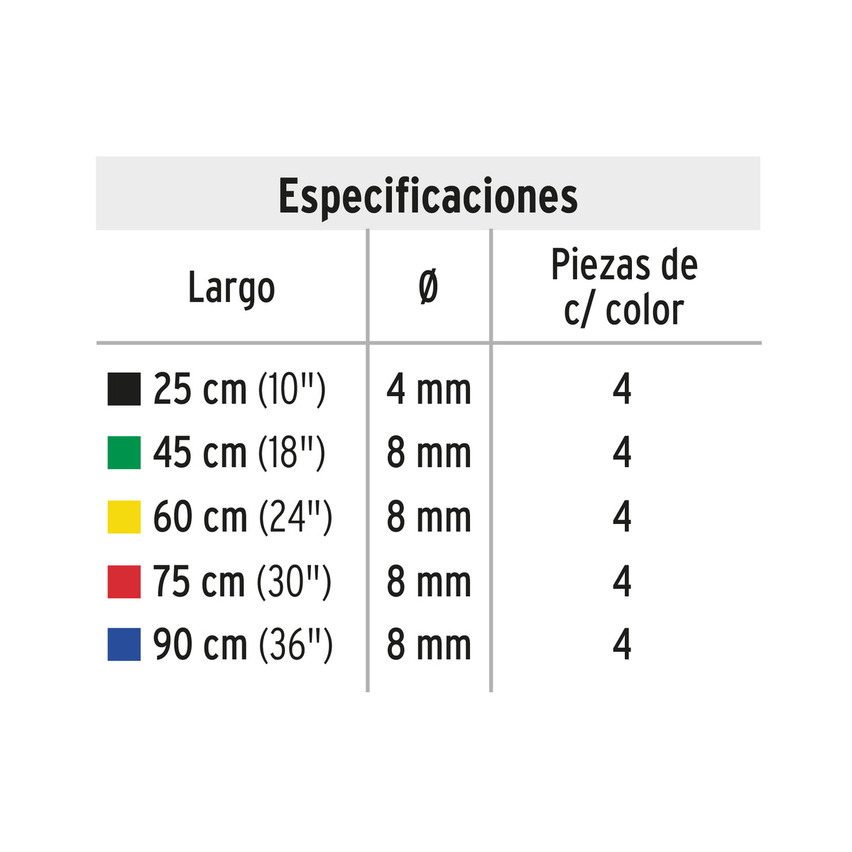 Juego de 20 tensores elasticos Pretul