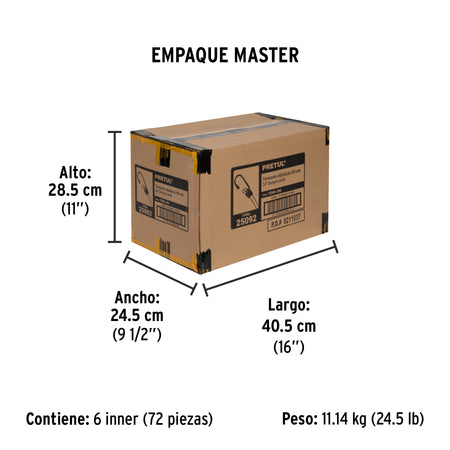 Bolsa con 2 tensores elasticos amarillos de 60 cm Pretul