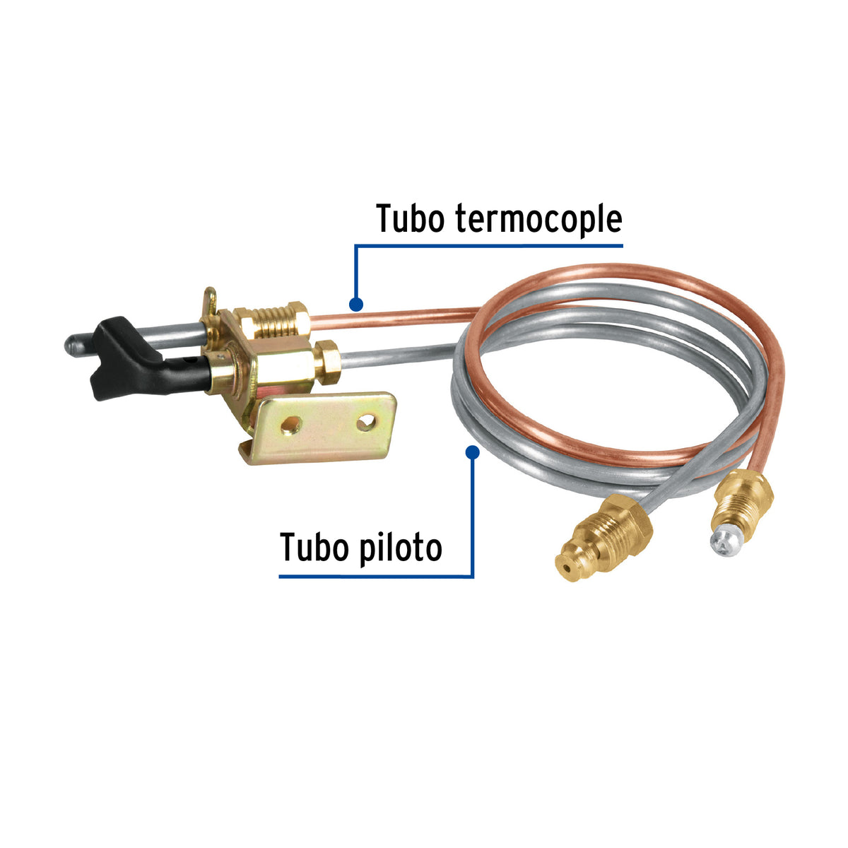 Termopar con piloto tubo de aluminio 60 cm FOSET
