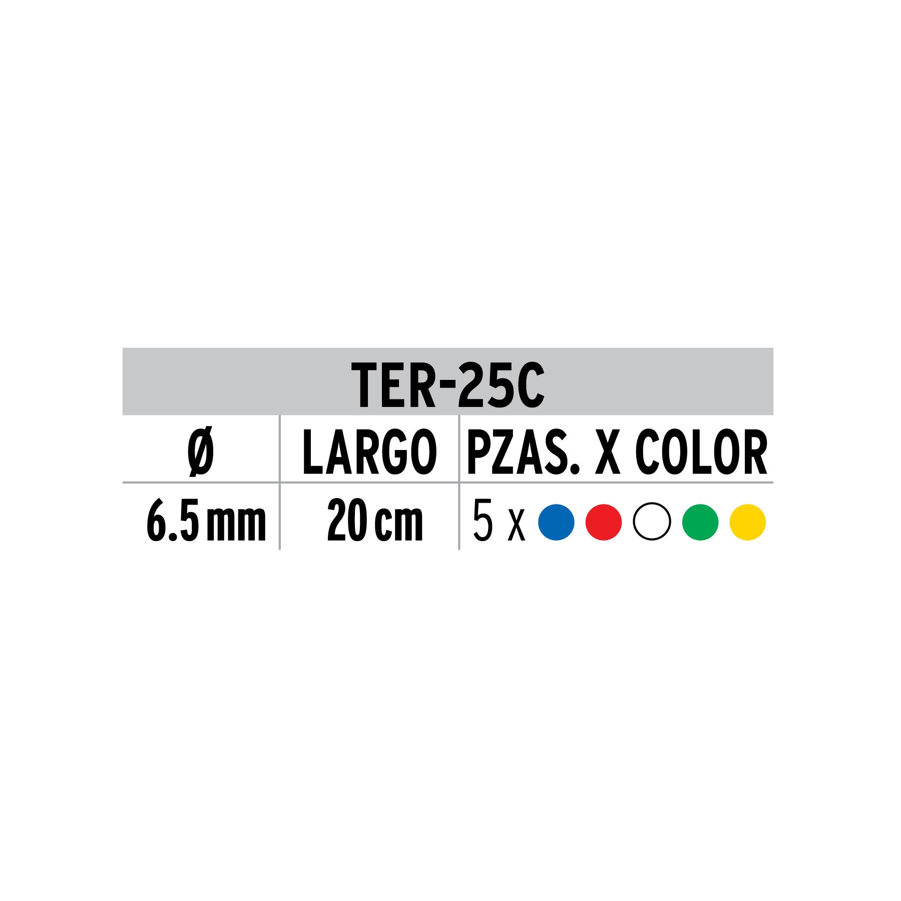 Bolsa con 25 piezas de tubo termocontráctil, VOLTECK