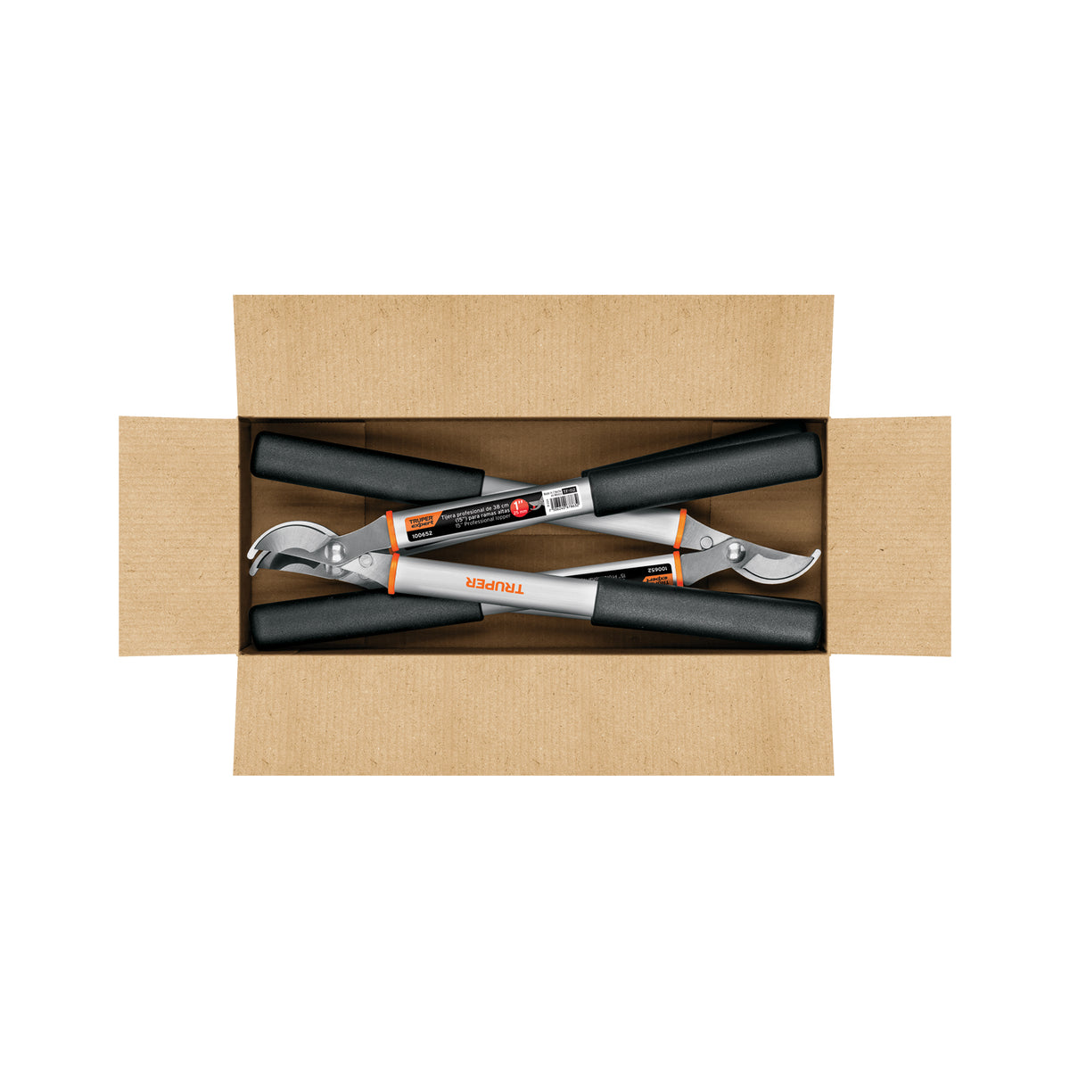 Tijera para ramas 38 cm, mangos de aluminio, TRUPER EXPERT