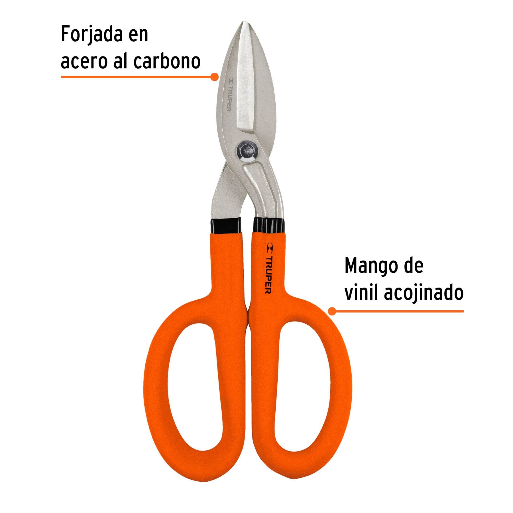 Tijera para hojalatero 10' angulada, Truper