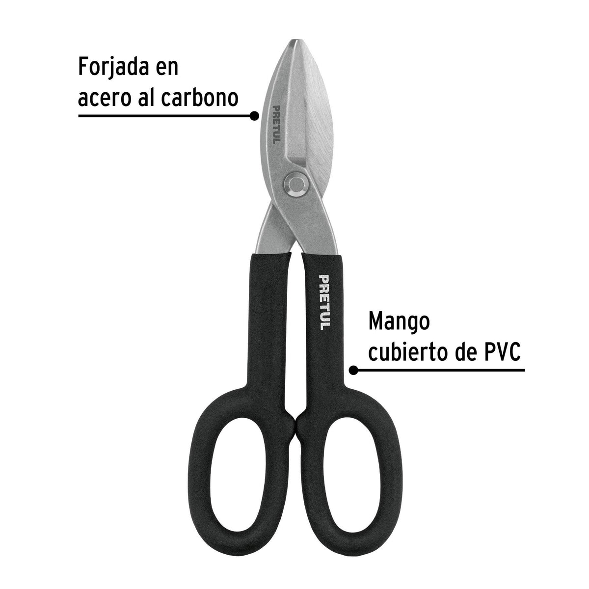 Tijera para hojalatero 10', Pretul 10'