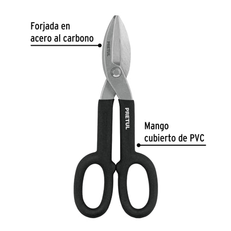 Tijera para hojalatero 10', Pretul 10'