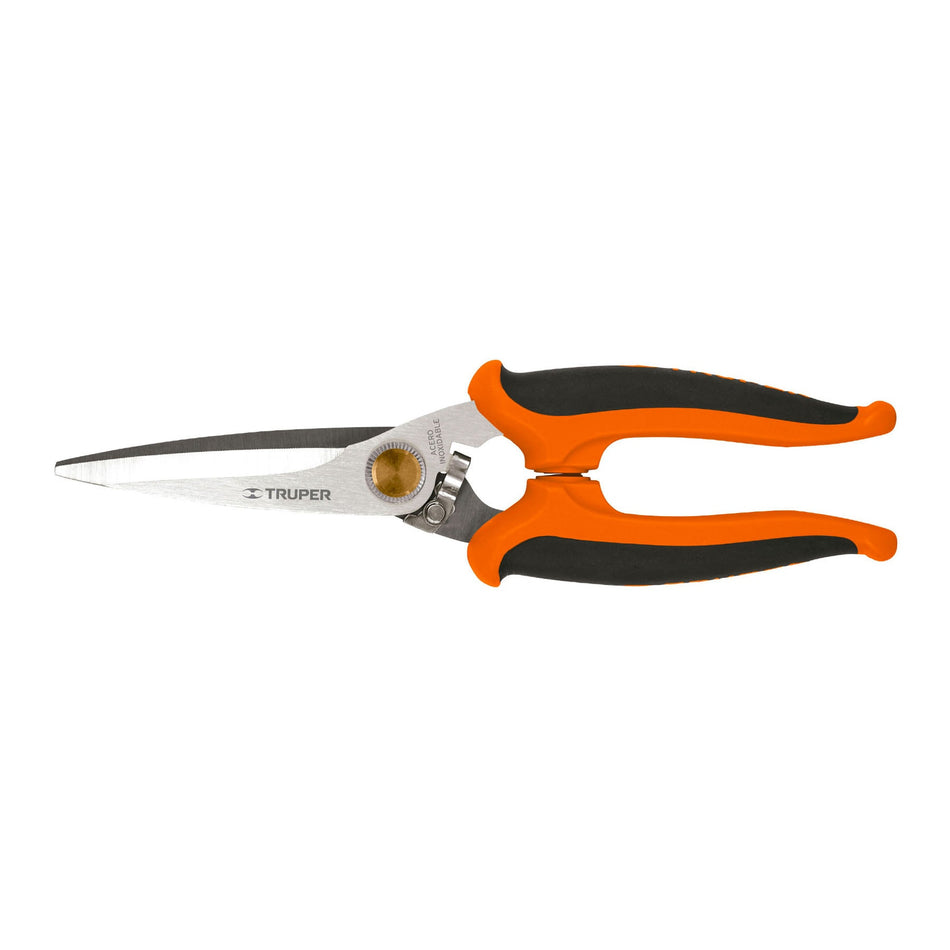 Tijera 8" multiusos Comfort Grip acero inoxidable TRUPER