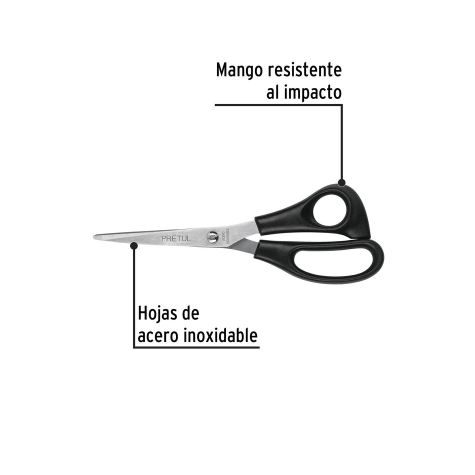 Tijera 7' para casa y oficina, de acero inoxidable, PRETUL 7'