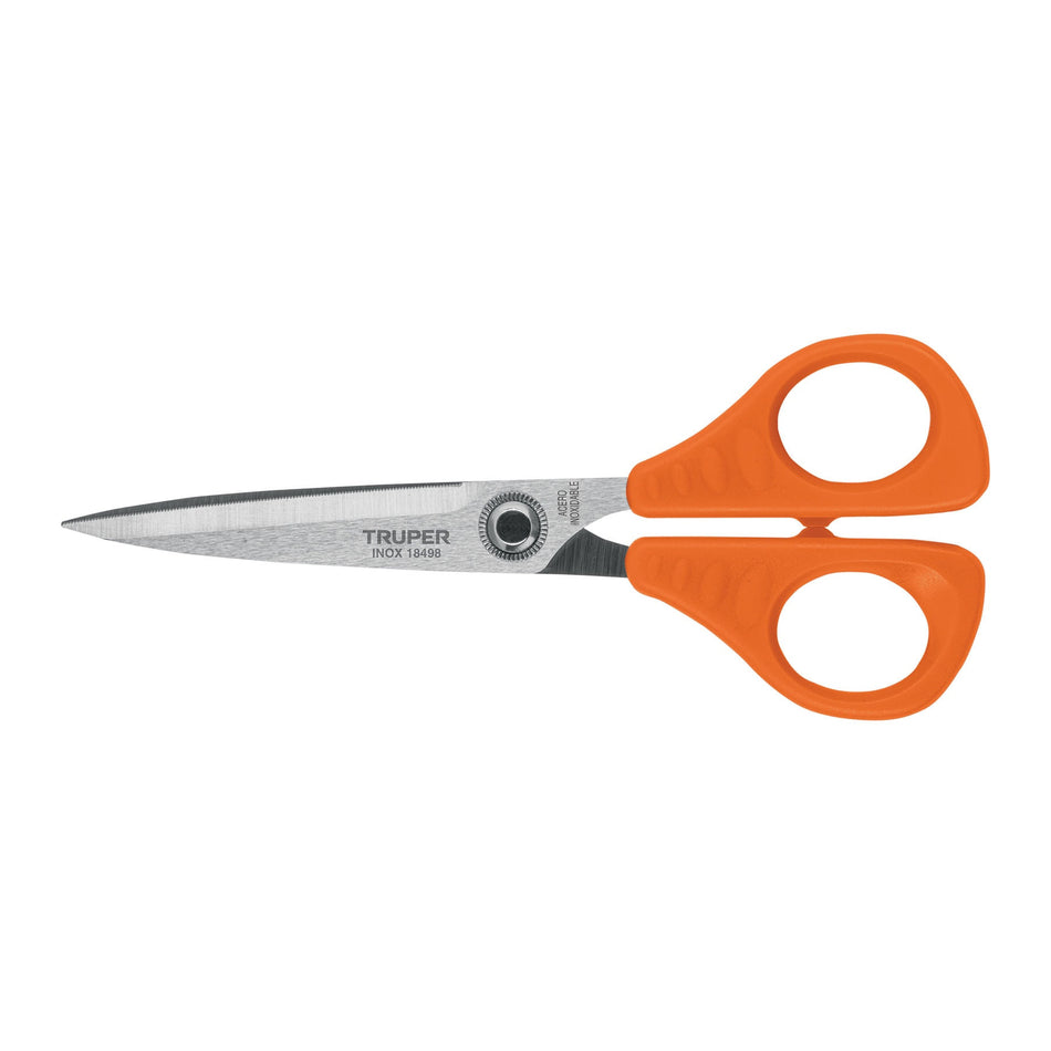 Tijera para oficina de acero inoxidable TRUPER 6-1/2"