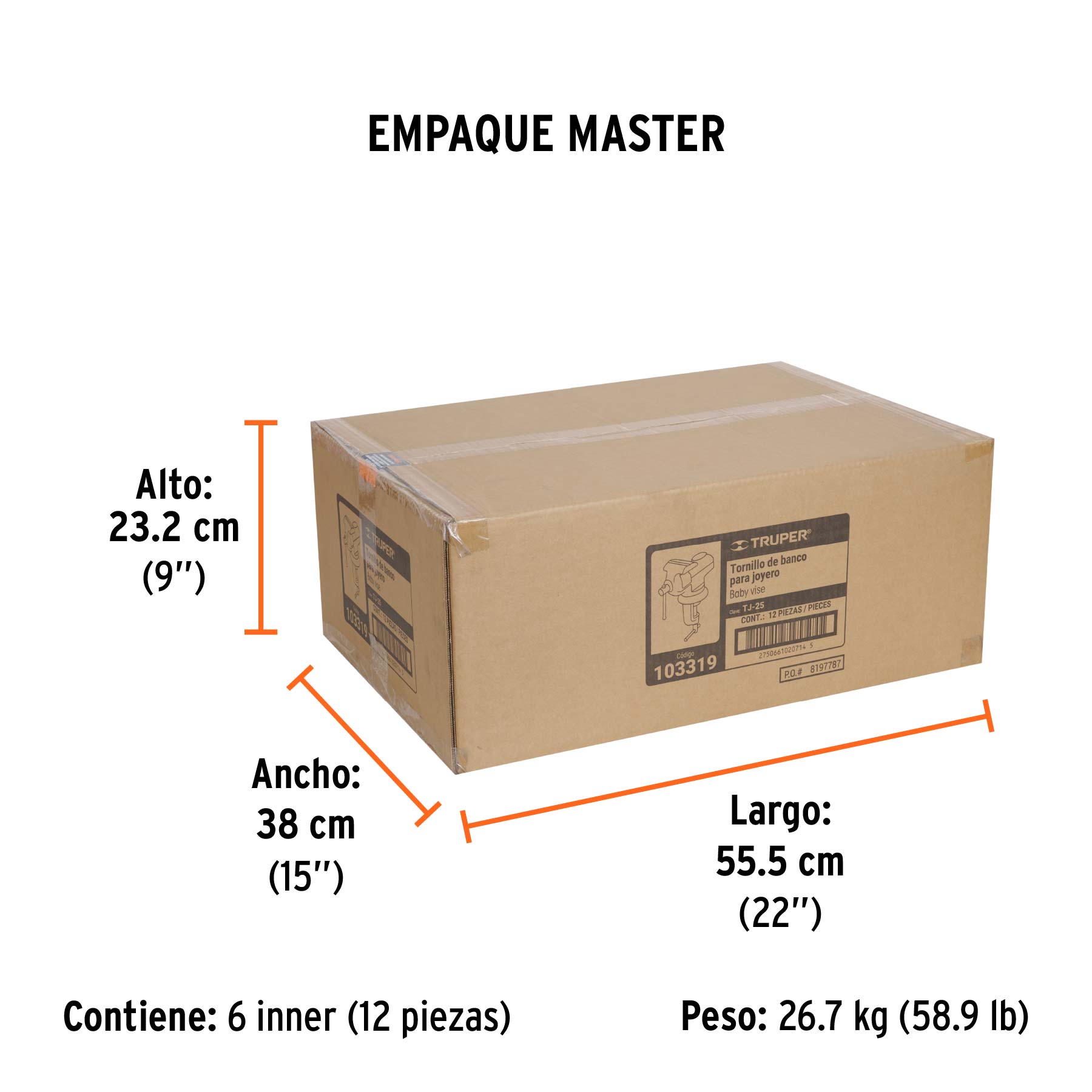 Tornillo de banco 2.5' para joyero, Truper