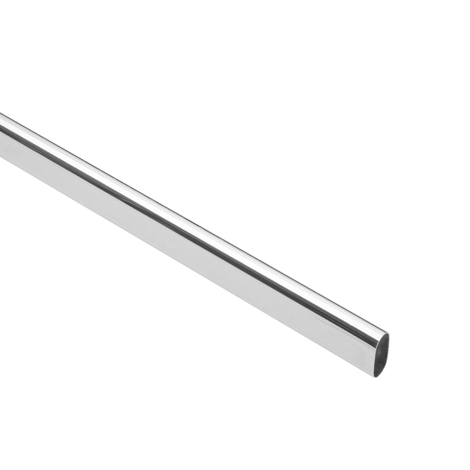Tubo ovalado para closet 1.2 m acero cromado HERMEX