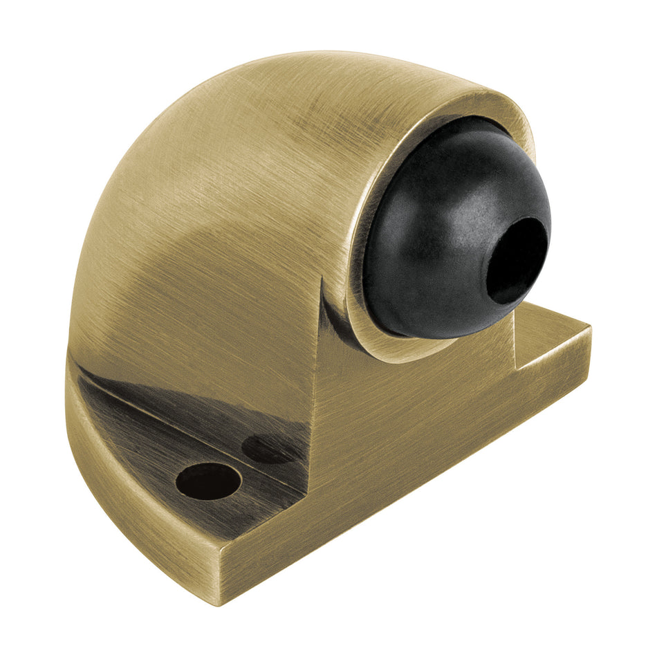 Tope tipo codo para puerta acabado laton antiguo HERMEX