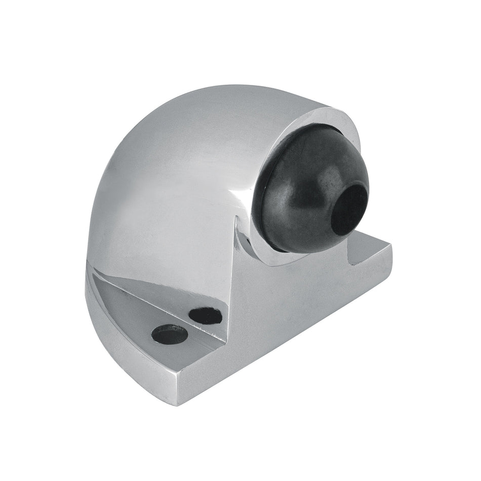 Tope tipo codo para puerta acabado HERMEX cromo