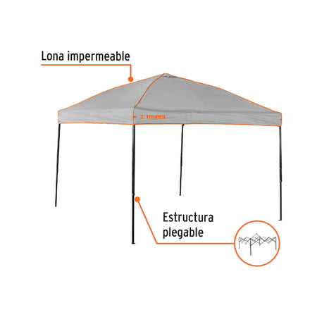 Toldo plegable de 3 x 3 m Truper