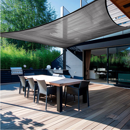 Rollo de malla sombra 90%, raschel negro, 15m x 4m, FIERO
