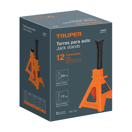 Caja con 2 torres de 12 ton para auto Truper