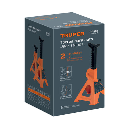 Torres para auto 2 toneladas 2 piezas TRUPER