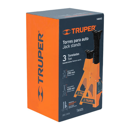 Caja con 2 torres de 3 ton para auto Truper