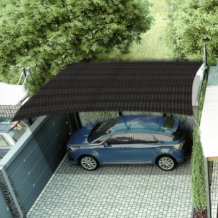 Toldo sombra 80%, monofilamento negro, 6m x 3.6m, FIERO