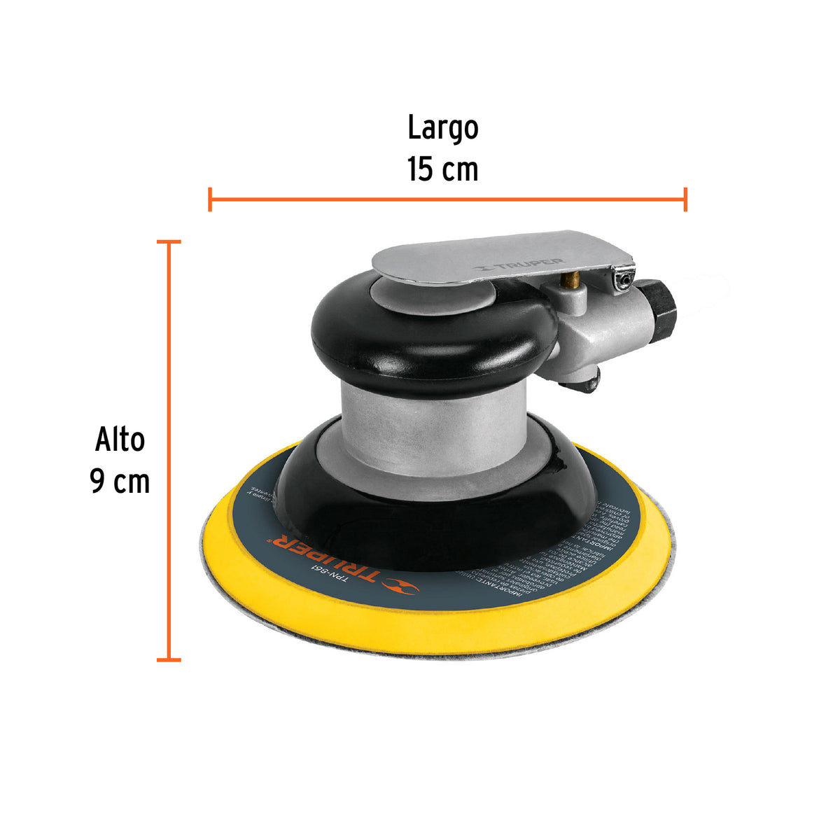 Lijadora orbital neumatica industrial 6" Truper