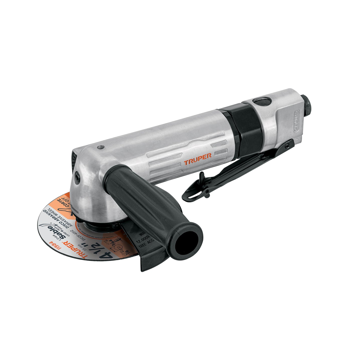 Esmeriladora angular neumatica 4-1/2" Truper